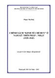 Luận văn Thạc sĩ Lịch sử: Chính sách “kinh tế chỉ huy” ở Việt Nam kỳ thời Pháp – Nhật (1939 - 1945)