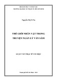 Luận văn Thạc sĩ Văn học: Thế giới nhân vật trong truyện ngắn Lý Văn Sâm