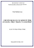 Luận văn Thạc sĩ Địa lý học: Chuyển dịch cơ cấu kinh tế tỉnh An Giang - Thực trạng và giải pháp