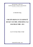 Luận văn Thạc sĩ Địa lý học: Chuyển dịch cơ cấu kinh tế huyện Tân Phú, tỉnh Đồng Nai giai đoạn 2000 - 2011