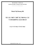 Luận văn Thạc sĩ Toán học: Về cấu trúc thứ tự trong các vành không giao hoán