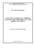 Luận văn Thạc sĩ Toán học: Về sự tồn tại hạng của module Tự do hữu hạn sinh trên các vành không giao hoán