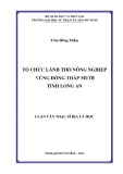 Luận văn Thạc sĩ Địa lý học: Tổ chức lãnh thổ nông nghiệp vùng Đồng Tháp Mười, tỉnh Long An