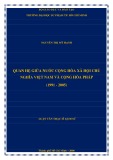 Luận văn Thạc sĩ Lịch sử: Quan hệ giữa nước Cộng hòa Xã hội Chủ nghĩa Việt Nam và Cộng hòa Pháp (1991 - 2005)