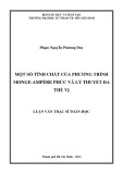 Luận văn Thạc sĩ Toán học: Một số tính chất của phương trình Monge Ampère phức và lý thuyết đa thế vị