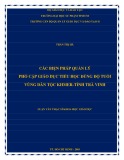 Luận văn Thạc sĩ Khoa học giáo dục: Các biện pháp quản lý phổ cập giáo dục tiểu học đúng độ tuổi vùng dân tộc Khmer tỉnh Trà Vinh