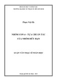 Luận văn Thạc sĩ Toán học: Nhóm con tựa chuẩn tắc của nhóm hữu hạn