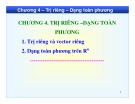 Bài giảng Chương 4: Trị riêng – Dạng toàn phương