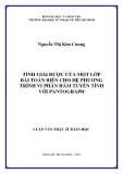 Luận văn Thạc sĩ Toán học: Tính giải được của một lớp bài toán biên cho hệ phương trình vi phân hàm tuyến tính với Pantograph