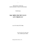 Luận văn Thạc sĩ Văn học: Đặc điểm truyện ngắn Lưu Trọng Lư