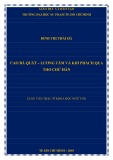 Luận văn Thạc sĩ Khoa học ngữ văn: Cao Bá Quát – Lương tâm và khí phách qua thơ chữ Hán