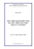 Luận văn Thạc sĩ Địa lý học: Phát triển kinh tế biển tỉnh Bạc Liêu - Tiềm năng, thực trạng và giải pháp