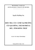 Luận văn Thạc sĩ Sinh học: Điều tra cây cảnh tại phường Tân Qui Đông, thành phố Sa Đéc, tỉnh Đồng Tháp