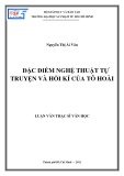 Luận văn Thạc sĩ Văn học: Đặc điểm nghệ thuật tự truyện và hồi kí của Tô Hoài