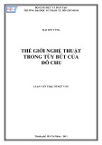 Luận văn Thạc sĩ Ngữ văn: Thế giới nghệ thuật trong tùy bút của Đỗ Chu