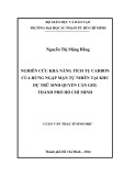 Luận văn Thạc sĩ Sinh học: Nghiên cứu khả năng tích tụ Carbon của rừng ngập mặn tự nhiên tại khu dự trữ sinh quyển Cần Giờ, thành phố Hồ Chí Minh