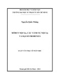 Luận văn Thạc sĩ Toán học: Môđun nội xạ, các vành tự nội xạ và đại số frobenius