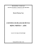 Luận văn Thạc sĩ Toán học: Continuum peano dưới tác động nhóm P – adic