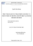 Luận văn Thạc sĩ Giáo dục học: Thực trạng quản lý hoạt động giáo dục cá nhân ở một số trường chuyên biệt tại thành phố Hồ Chí Minh