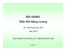 Bài giảng Biến đổi năng lượng điện cơ: Chương 1 - TS. Hồ Phạm Huy Ánh