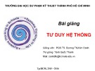 Bài giảng Tư duy hệ thống: Chương 1 - PGS.TS. Dương Thị Kim Oanh