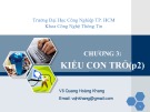 Bài giảng Kỹ thuật lập trình: Chương 3 (phần 2) - Võ Quang Hoàng Khang