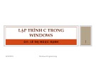 Bài giảng Lập trình Windows Form với C#: Chương 3 - Lê Thị Ngọc Hạnh