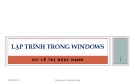 Bài giảng Lập trình Windows Form với C#: Chương 1 - Lê Thị Ngọc Hạnh