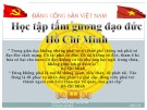 Bài giảng Học tập tấm gương đạo đức Hồ Chí Minh