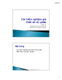 Bài giảng Thống kê học ứng dụng trong quản lý xây dựng: Phần 7 - TS. Nguyễn Duy Long