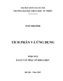 Luận văn Thạc sĩ Khoa học: Tích phân và ứng dụng