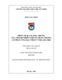 Tóm tắt Luận văn Thạc sĩ Khoa học: Phân tích các đặc trưng của thanh nhiên liệu sử dụng trong lò phản ứng hạt nhân VVER-AES2006