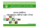 Bài giảng Dinh dưỡng an toàn vệ sinh thực phẩm: Dinh dưỡng dự phòng bệnh mạn tính - ĐH Y tế công cộng