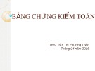 Bài giảng Kiểm toán căn bản: Chương 5 - ThS. Trần Thị Phương Thảo