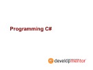 Lecture Programming C# - Chapter 0: Administration