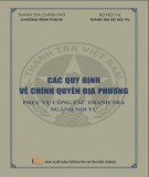  các quy định về chính quyền địa phương phục vụ công tác thanh tra ngành nội vụ: phần 2