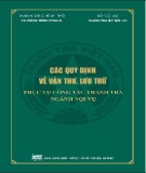  các quy định về văn thư lưu trữ phục vụ công tác thanh tra ngành nội vụ: phần 2