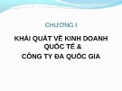 Bài giảng Quản trị kinh doanh quốc tế: Chương 1 - ThS. Trương Thị Minh Lý