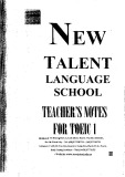  new talent language school teacher's notes for toeic 1