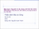 Bài giảng Thẩm định đầu tư công (2016): Bài 3, 4 - Nguyễn Xuân Thành