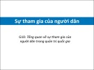 Bài giảng Quản trị nhà nước: Sự tham gia của người dân