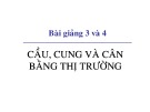 Bài giảng Kinh tế học vi mô dành cho chính sách công: Bài 3 và 4 - GV. Đặng Văn Thanh