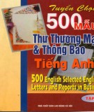  tuyển chọn 500 mẫu thư thương mại và thông báo tiếng anh (tập 1): phần 1