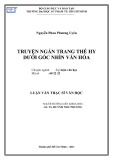 Luận văn Thạc sĩ Văn học: Truyện ngắn Trang Thế Hy dưới góc nhìn văn hóa