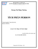 Luận văn Thạc sĩ Toán học: Tích phân Perron