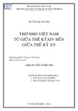 Luận án Tiến sĩ Ngữ văn: Thơ nho Việt Nam từ giữa thế kỷ XIV đến giữa thế kỷ XV