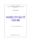 Luận văn tốt nghiệp đại học: Nghiên cứu bão từ năm 2003