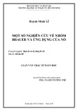 Luận văn Thạc sĩ Toán học: Một số nghiên cứu về nhóm Brauer và ứng dụng của nó