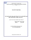 Luận văn Thạc sĩ Khoa học tâm lý: Xây dựng bản họa đồ tâm lý của giáo viên dạy trẻ chậm phát triển trí tuệ