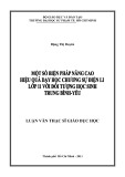 Luận văn Thạc sĩ Giáo dục học: Một số biện pháp nâng cao hiệu quả dạy học chương Sự điện li lớp 11 với đối tượng học sinh trung bình - yếu